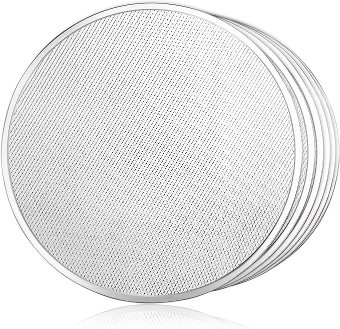 New Star Foodservice Seamless Aluminum Pizza Baking Screens, 20 Inch Round Mesh Pizza Pans for Crispy Crusts, Restaurant-Grade, Pack of 6 - Image 9