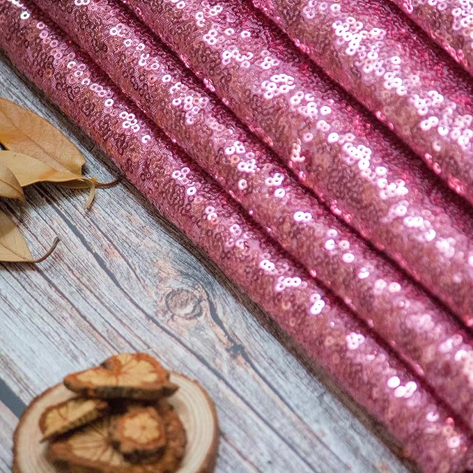 JYFLZQ Pink Sequin Tablecloth, Glitter Party Table Cover 120 Inch Round - Image 9