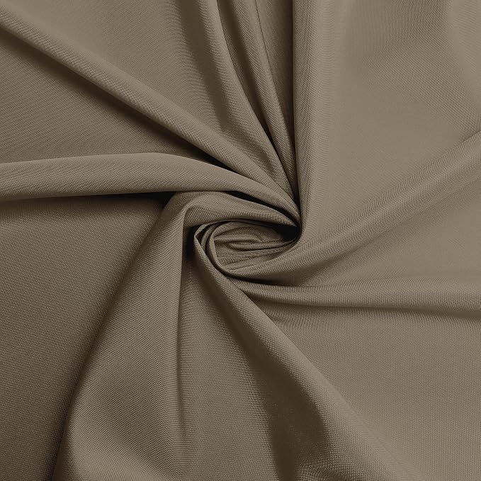 sancua Taupe Round Tablecloth 60 Inch Diameter for 20-48 Inch Tables - Image 4