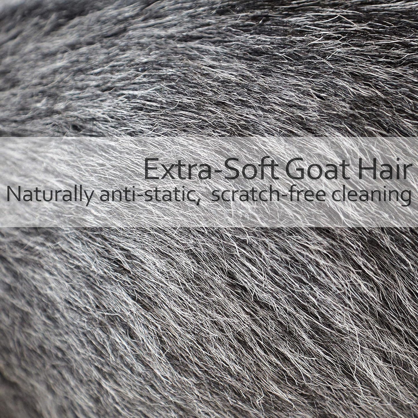 REDECKER Dust Brush with Goat Hair Bristles and Oiled Pearwood Handle, 13-3/8-Inches, Black with White Dot Goat Hair Dusters - Goat Hair Dusting Brush - Wood Duster Brush